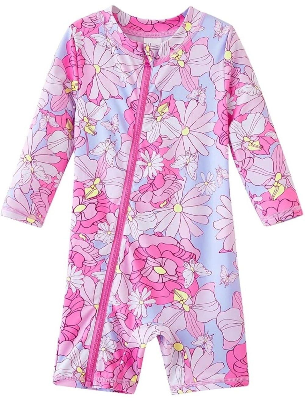 One Piece Swimsuit, Infant Rash Guard Bathing Suit, UPF 50+ Sun Protection